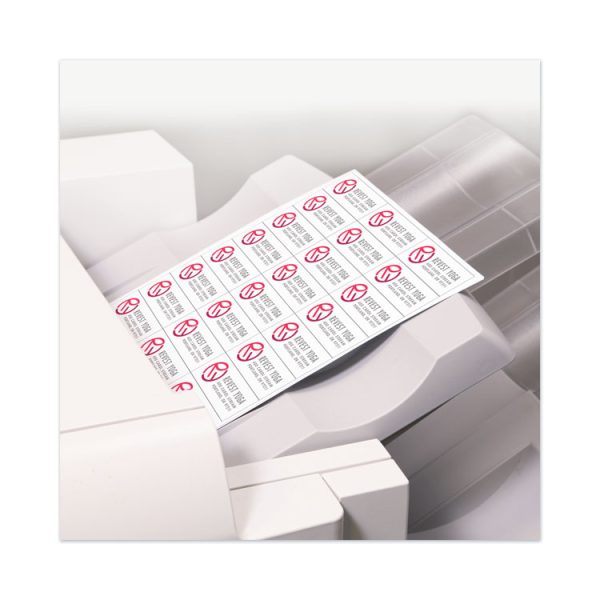 Copier Mailing Labels, Copiers, 1.5 X 2.81, White, 21/sheet, 100 Sheets/box - Image 3