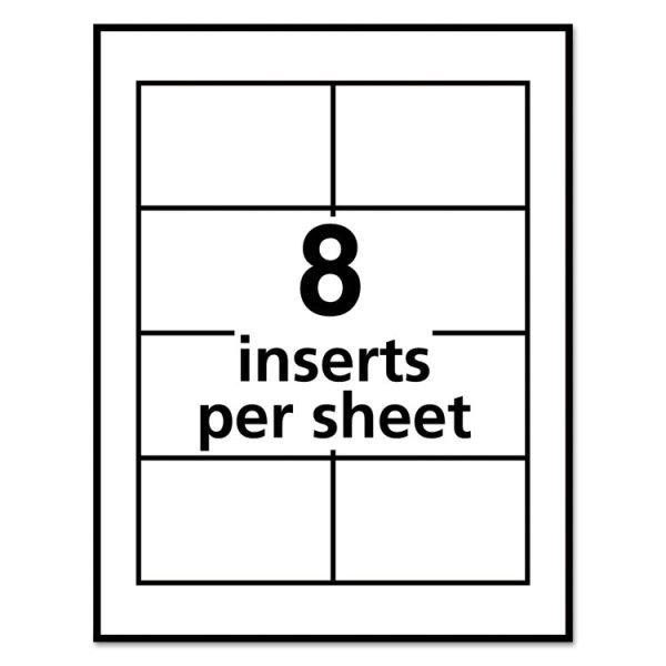 Name Badge Insert Refills, Horizontal/vertical, 2 1/4 X 3 1/2, White, 400/box - Image 4