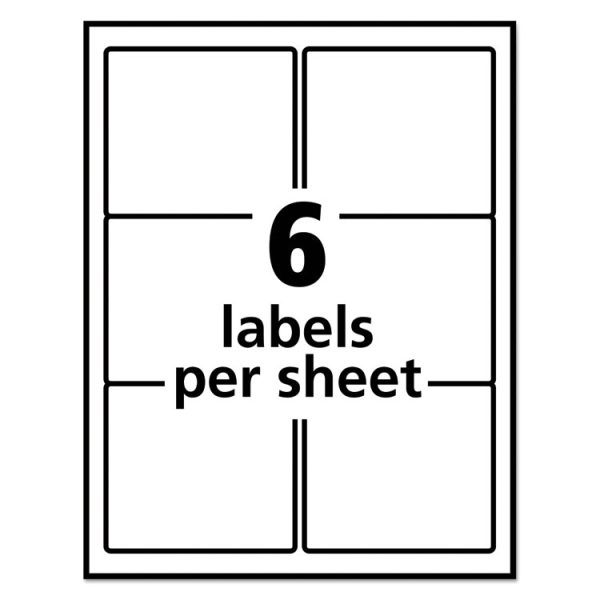 Repositionable Shipping Labels w/SureFeed, Laser, 3.33 x 4, White, 600/Box - Image 3