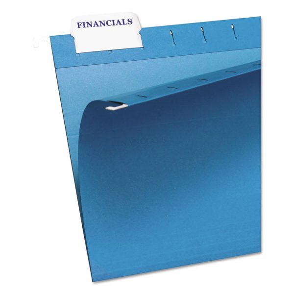 Laser Printable Hanging File Tabs, 1/5-Cut, White, 2.06" Wide, 90/Pack - Image 4