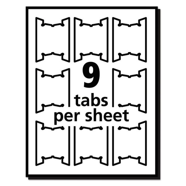 Laser Printable Hanging File Tabs, 1/5-Cut, White, 2.06" Wide, 90/Pack - Image 5
