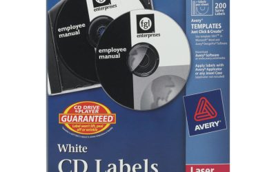 Laser Cd Labels, Matte White, 100/pack