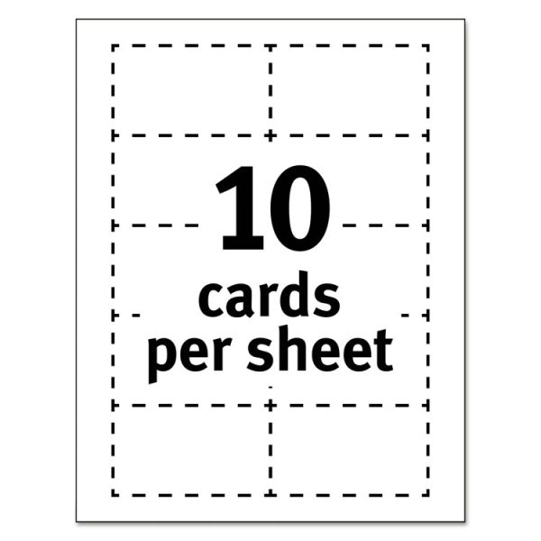 Clean Edge Business Cards, Laser, 2 X 3.5, White, 1,000 Cards, 10 Cards/sheet, 100 Sheets/box - Image 5