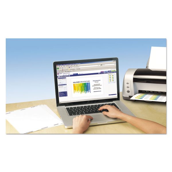 Clean Edge Business Cards, Laser, 2 X 3.5, White, 1,000 Cards, 10 Cards/sheet, 100 Sheets/box - Image 3