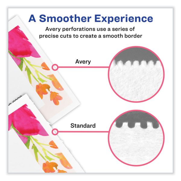 Printable Microperforated Business Cards W/sure Feed Technology, Laser, 2 X 3.5, White, 2,500 Cards, 10/sheet, 250 Sheets/box - Image 3