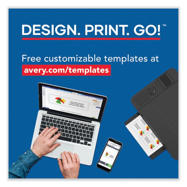Printable Microperforated Business Cards W/sure Feed Technology, Laser, 2 X 3.5, White, 2,500 Cards, 10/sheet, 250 Sheets/box - Image 5