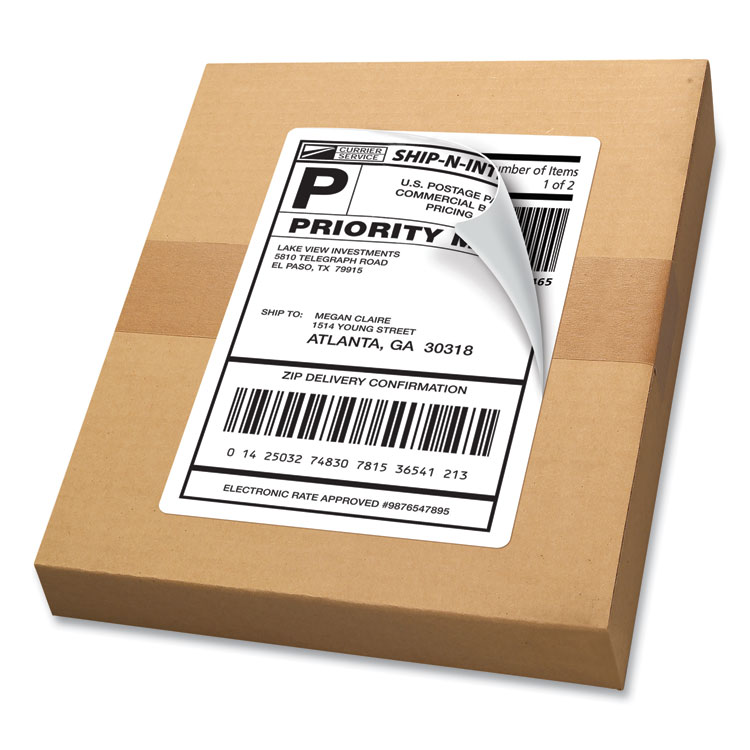 Shipping Labels W/ Trueblock Technology, Laser Printers, 5.5 X 8.5, White, 2/sheet, 250 Sheets/box - Image 5