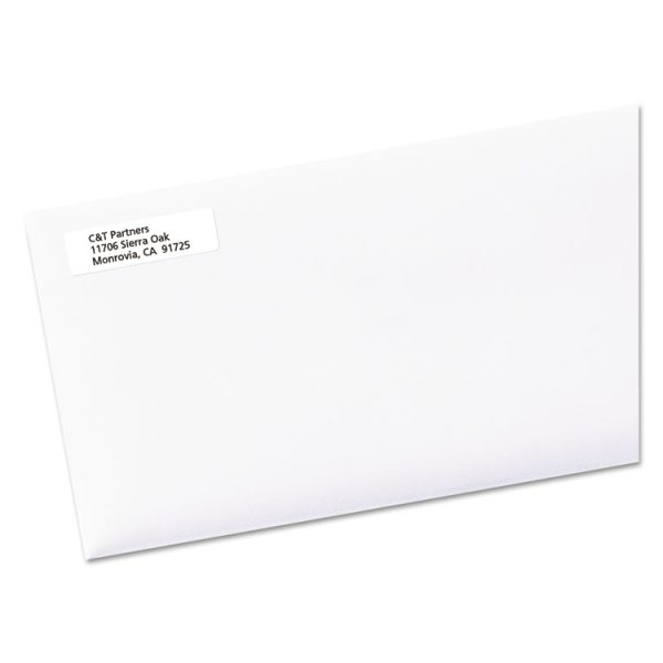White Address Labels W/ Sure Feed Technology For Laser Printers, Laser Printers, 0.5 X 1.75, White, 80/sheet, 250 Sheets/box - Image 2