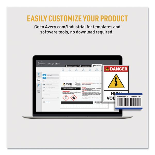 Ultraduty Ghs Chemical Waterproof And Uv Resistant Labels, 4.75 X 7.75, White, 2/sheet, 50 Sheets/box - Image 2