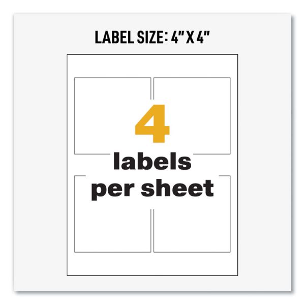 Ultraduty Ghs Chemical Waterproof And Uv Resistant Labels, 4 X 4, White, 4/sheet, 50 Sheets/box - Image 6