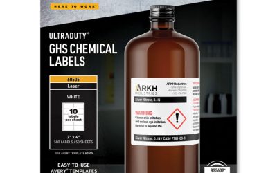 Ultraduty Ghs Chemical Waterproof And Uv Resistant Labels, 2 X 4, White, 10/sheet, 50 Sheets/box