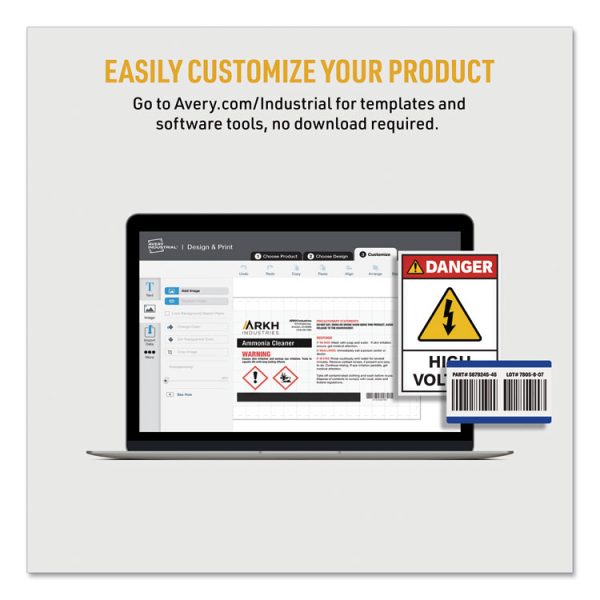 Ultraduty Ghs Chemical Waterproof And Uv Resistant Labels, 2 X 2, White, 12/sheet, 50 Sheets/box - Image 2