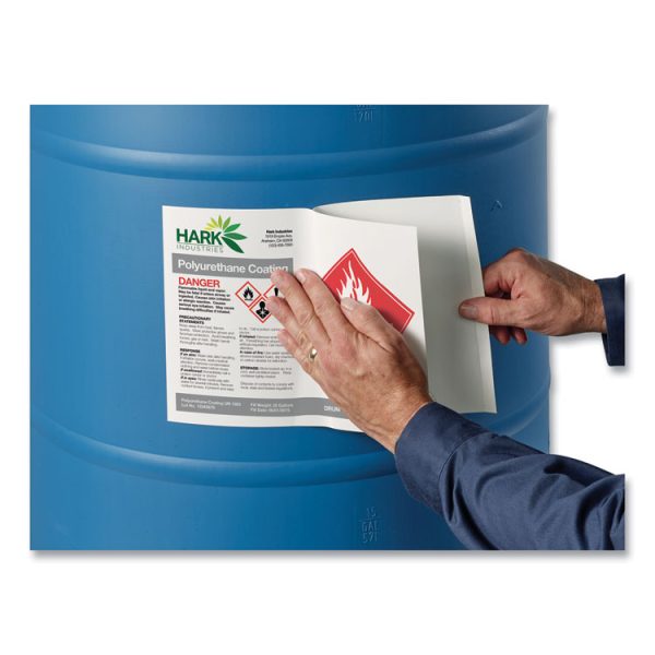 Ultraduty Ghs Chemical Waterproof And Uv Resistant Labels, 8.5 X 11, White, 50/pack - Image 6