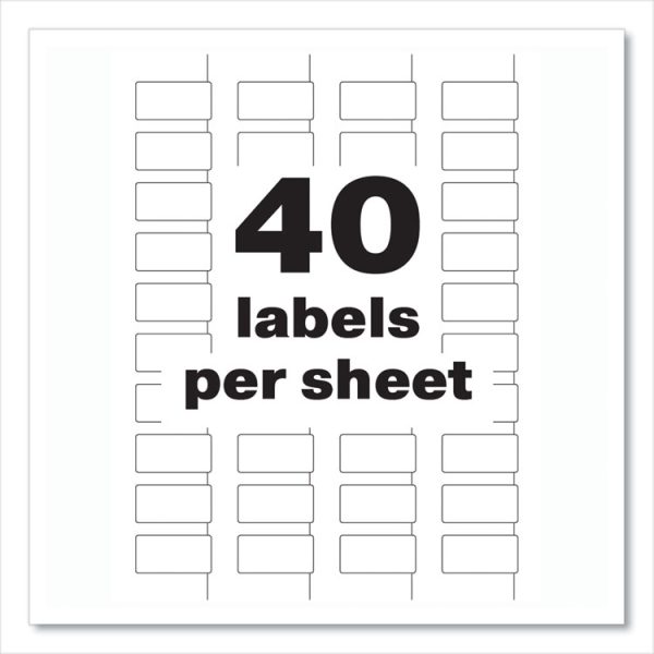 Permatrack Tamper-Evident Asset Tag Labels, Laser Printers, 0.75 X 1.5, White, 40/sheet, 8 Sheets/pack - Image 6