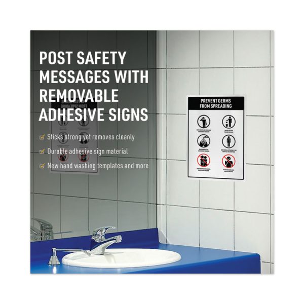 Surface Safe Removable Label Safety Signs, Inkjet/laser Printers, 7 X 10, White, 15/pack - Image 4