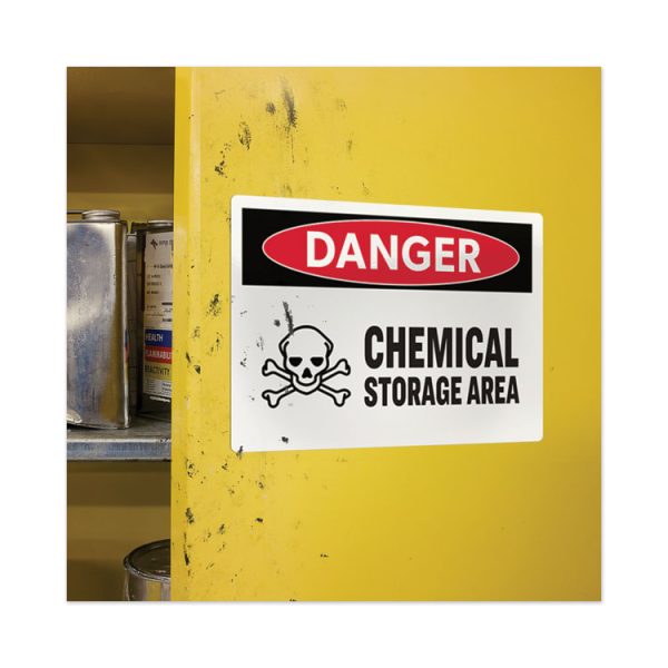 Surface Safe Removable Label Safety Signs, Inkjet/laser Printers, 7 X 10, White, 15/pack - Image 2