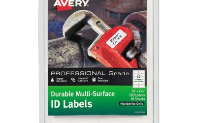Durable Permanent Multi-Surface Id Labels, Inkjet/laser Printers, 0.75 X 1.75, White, 12/sheet, 10 Sheets/pack