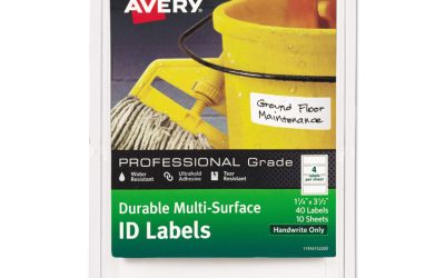 Durable Permanent Multi-Surface Id Labels, Inkjet/laser Printers, 1.25 X 3.5, White, 4/sheet, 10 Sheets/pack