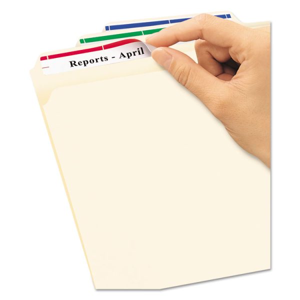 Removable File Folder Labels With Sure Feed Technology, 0.66 X 3.44, White, 30/sheet, 25 Sheets/pack - Image 2