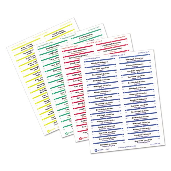 Removable File Folder Labels With Sure Feed Technology, 0.66 X 3.44, White, 30/sheet, 25 Sheets/pack - Image 4