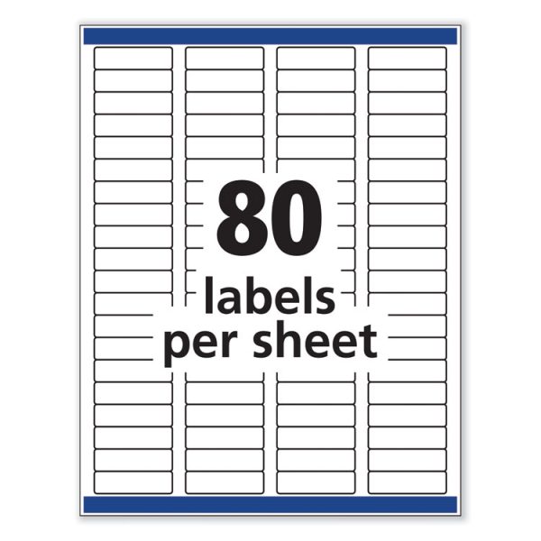 Removable Multi-Use Labels, Inkjet/laser Printers, 0.5 X 1.75, White, 80/sheet, 25 Sheets/pack - Image 3