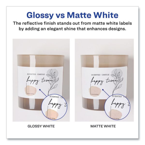 Glossy White Easy Peel Mailing Labels W/ Sure Feed Technology, Laser Printers, 2 X 4, White, 10/sheet, 25 Sheets/pack - Image 5