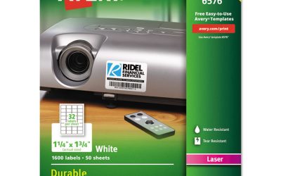 Durable Permanent Id Labels With Trueblock Technology, Laser Printers, 1.25 X 1.75, White, 32/sheet, 50 Sheets/pack