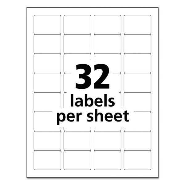 Durable Permanent Id Labels With Trueblock Technology, Laser Printers, 1.25 X 1.75, White, 32/sheet, 50 Sheets/pack - Image 5