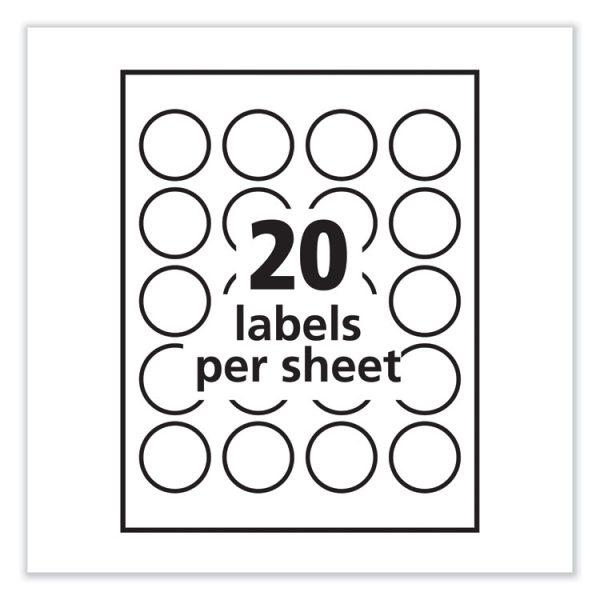 Round Print-To-The Edge Labels With Surefeed And Easypeel, 1.67" Dia, Glossy Clear, 500/pk - Image 4