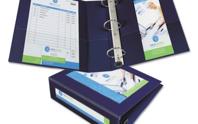 Framed View Heavy-Duty Binders, 3 Rings, 3″ Capacity, 11 X 8.5, Navy Blue