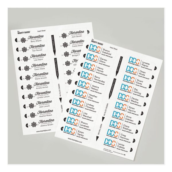 The Mighty Badge Name Badge Inserts, 1 X 3, Clear, Laser, 20/sheet, 5 Sheets/pack - Image 8