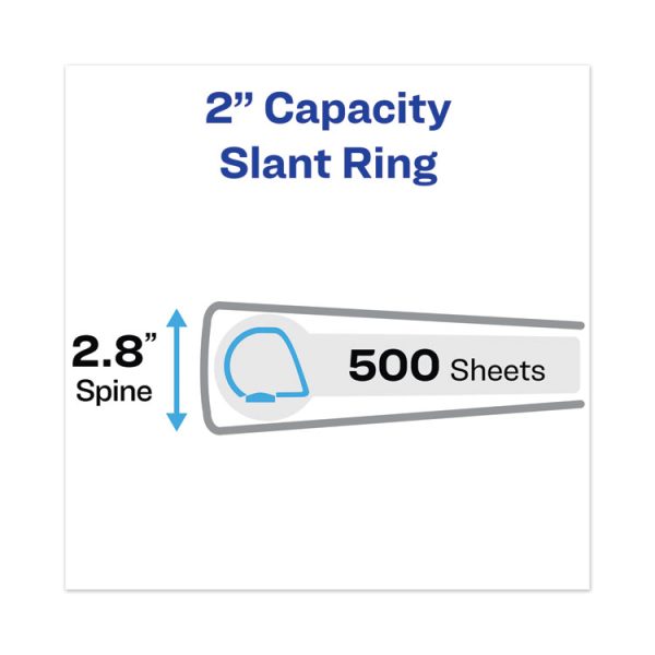 Heavy-Duty View Binders, 3 Rings, 2" Capacity, 11 X 17, White - Image 2