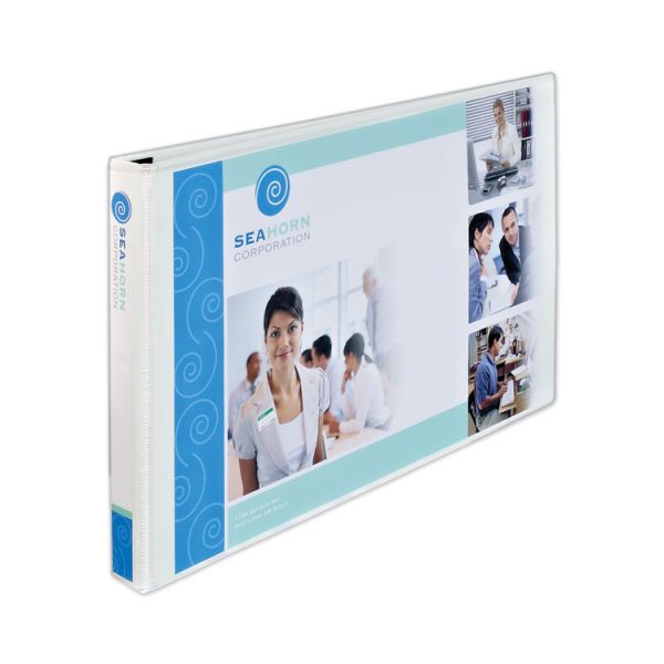 Heavy-Duty View Binders, 3 Rings, 2" Capacity, 11 X 17, White