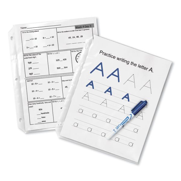 Top-Load Poly Sheet Protector, Super Heavy Gauge, Letter, Diamond Clear, 50/box - Image 2