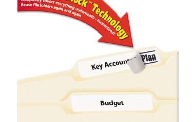 Permanent Trueblock File Folder Labels With Sure Feed Technology, 0.66 X 3.44, White, 30/sheet, 60 Sheets/box