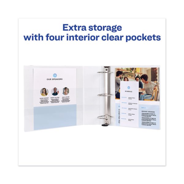 Heavy-Duty View Binder With Durahinge And Locking One Touch Ezd Rings, 3 Rings, 3" Capacity, 11 X 8.5, White - Image 6
