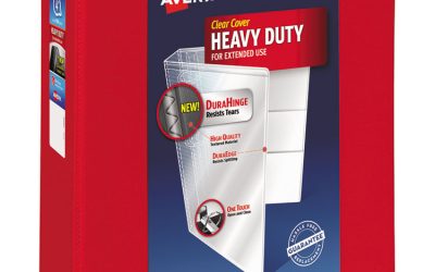 Heavy-Duty View Binder With Durahinge And Locking One Touch Ezd Rings, 3 Rings, 4″ Capacity, 11 X 8.5, Red