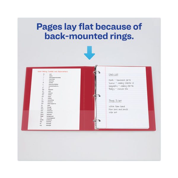 Heavy-Duty View Binder With Durahinge And Locking One Touch Ezd Rings, 3 Rings, 4" Capacity, 11 X 8.5, Red - Image 8