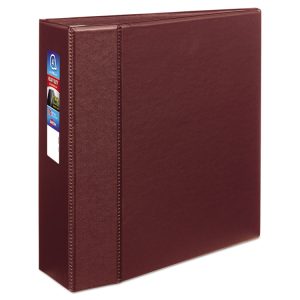 Heavy-Duty Non-View Binder With Durahinge And Locking One Touch Ezd Rings, 3 Rings, 4" Capacity, 11 X 8.5, Maroon