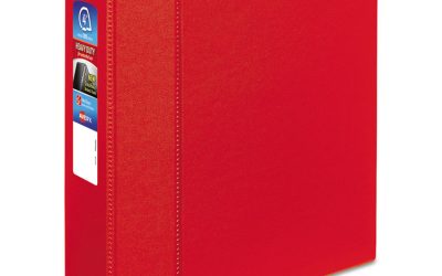 Heavy-Duty Non-View Binder With Durahinge And Locking One Touch Ezd Rings, 3 Rings, 4″ Capacity, 11 X 8.5, Red