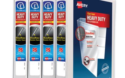 Heavy-Duty Non Stick View Binder With Durahinge And Slant Rings, 3 Rings, 1″ Capacity, 11 X 8.5, White, 4/pack