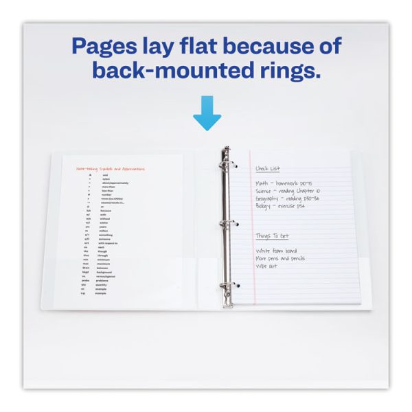Heavy-Duty Non Stick View Binder With Durahinge And Slant Rings, 3 Rings, 2" Capacity, 11 X 8.5, White, 4/pack - Image 8