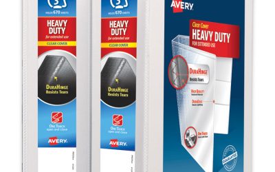 Heavy-Duty Non Stick View Binder With Durahinge And Slant Rings, 3 Rings, 3″ Capacity, 11 X 8.5, White, 2/pack