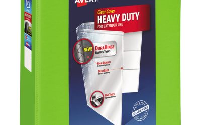 Heavy-Duty View Binder With Durahinge And Locking One Touch Ezd Rings, 3 Rings, 4″ Capacity, 11 X 8.5, Chartreuse