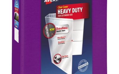 Heavy-Duty View Binder With Durahinge And Locking One Touch Ezd Rings, 3 Rings, 4″ Capacity, 11 X 8.5, Purple