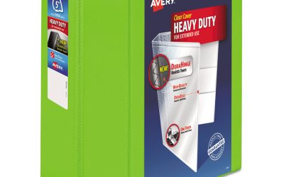 Heavy-Duty View Binder With Durahinge And Locking One Touch Ezd Rings, 3 Rings, 5″ Capacity, 11 X 8.5, Chartreuse