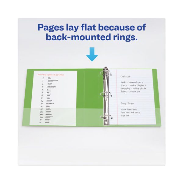 Heavy-Duty View Binder With Durahinge And Locking One Touch Ezd Rings, 3 Rings, 5" Capacity, 11 X 8.5, Chartreuse - Image 8