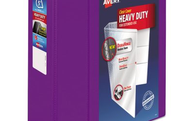 Heavy-Duty View Binder With Durahinge And Locking One Touch Ezd Rings, 3 Rings, 5″ Capacity, 11 X 8.5, Purple