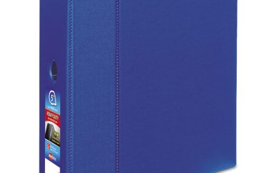 Heavy-Duty Non-View Binder With Durahinge, Locking One Touch Ezd Rings And Thumb Notch, 3 Rings, 5″ Capacity, 11 X 8.5, Blue