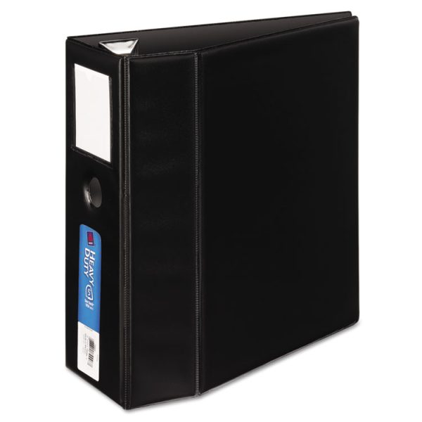 Heavy-Duty Non-View Binder, Durahinge, Three Locking One Touch Ezd Rings, Spine Label, Thumb Notch, 5" Cap, 11 X 8.5, Black - Image 6